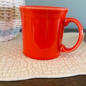 Fiesta Orange Ceramic Coffee Mug - Classic Home Dining Mug